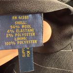 Ralph Lauren Polo  Wool Blend Pinstripe Long Sleeve Ruffle Dress in Black Size 2 Photo 5