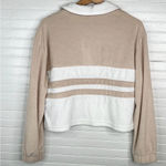 7 For All Mankind  Women's Cropped Terry Cloth V-Neck Sweater Multicolor Size M Photo 1