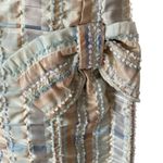 James Coviello NWTs Vintage Plaid Bow Front Pockets dress size 8 Tan Blue Green Photo 2