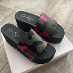 Jessica Simpson  Camo Slide Platform Sandals, Size 9, New in Box Photo 1