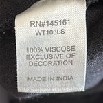 Charming Charlie Womens Top Medium Black V Neck Embroidered Bohemian Photo 5