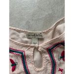 One World  Top Womens XL Pink Embroidered Boho Flowy Festival Embroidered Cottage Photo 3