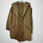 Free People Womens Olive C'Mon Hooded Cardigan Jacket Photo 2