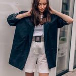 Vintage Express Oversized Black Cotton Blazer Jacket Size Large Photo 0