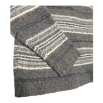 Zegna Sport wool sweater high neck & 1/4 zip gray & cream size small Photo 2