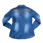 Wrangler  Embroidered Denim Snap Button Shirt Photo 2