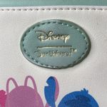 Disney ‎ Loungefly Stitch & Angel Long Wallet Floral Mint Green Snap Closure Photo 1