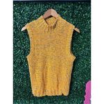 Anthropologie By Sunrise Sweater Tank Vest Womens Large Chunky Knit Mock Design Photo 2