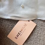 SheIn Bae White Faux Pearl Bow Strap Mini Dress SIZE M Photo 3