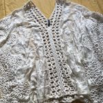 XCVI Crochet Lace Cover Up Tunic Top Small Ivory Cream White  Photo 3