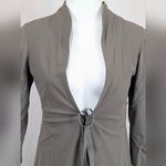 Silky Gray Women's Top with Ring Detail Size undefined Photo 1