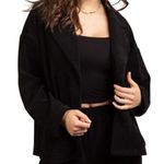 Very J  Oversized Soft Knit Corduroy Blazer Jacket in Black, Size 2X​ Photo 0