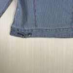 Nautica  Jeans Denim‎ Jacket Sz S Blue White Striped Classic Button Up Y2K Photo 8