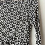 Dressed in Lala Dress Mesh Floral Checkered Long Sleeve Maxi Dress Black White S Photo 5