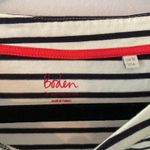 Boden Black White Stripe Boatneck Short Sleeve Shirt Cotton Blend Women's size 6 Photo 2