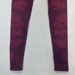 Fabletics  Seamless Floral Rosette Legging Women’s Size Small burgundy maroon Photo 4