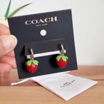 Coach NWT  Strawberry Huggie Earrings Photo 0