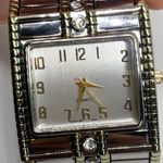 Women’s cuff bangle bracelet watch two tone crystals 36mm quartz running Photo 2