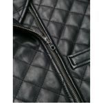 Sandro Ewan Leather Quilted Biker Jacket Size Medium Photo 4