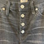 J.Crew Billie Demi Boot Crop Jeans Button Fly Raw Hem 26 Black Button Fly Photo 6