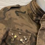 ZARA Camo Spring Jacket Diamond Style Studs size S Photo 6