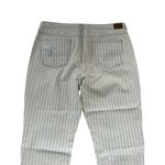 AMERICAN EAGLE Tomgirl Striped Distressed Jeans Size 18 Long Blue Photo 4