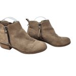 Dolcetta Suede Side Zip Boho Chic Ankle Bootie Microfiber Beige Size 8 M Photo 8