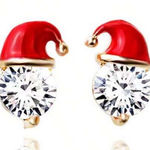Festive Red Santa Hat Earrings Photo 0