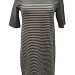 Gap Vintage Y2K  Boatneck Mariner‎ Dress XS Striped Preppy Cotton Gray Combo Photo 0