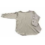 Ny Collection Tan Slouchy Waffle Knit Sweater Neutral Relaxed Fit Cozy Office Photo 2