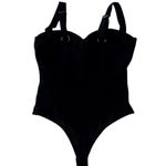 Haute Monde Bustier / Corset Thong Bodysuit. Black. Size Small Photo 8