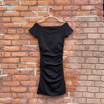 Boden Black Cotton Ruched Mini Dress Size 4P Photo 1