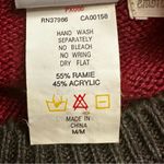 Jantzen Dark Red Crew Neck Sweater with Vintage Floral Design Vintage 90s Bold Photo 7