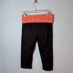Vintage PINK by victoria’s secret size M black capris with pink band & dog logo Size M Photo 3