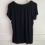 White House | Black Market Black Scoop Neck Short Sleeve Shirt Photo 1