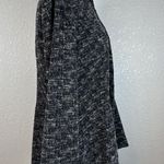 Yushi Womens Stand Collar Swing Jacket Full Zip L Large Gray Black High Low Photo 6