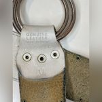 Calvin Klein  Y2K Boho Floral Embroidered White Genuine Leather Belt‎ Size M Photo 8