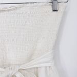 Thakoon Collective Eyelet‎ Tie Waist Dress White Strapless Cotton Sz 0 Photo 7