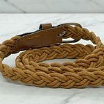 Brown Rope Braided Woven Faux Leather Trim Belt Size XS Womens Photo 1