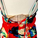 Lila Rose Lela Rose Women's Swim Tank Top Red Black Abstract Floral Size 42DDD Photo 7
