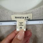 Monteau  Cream Buttoned Sleeveless Midi Dress Photo 3