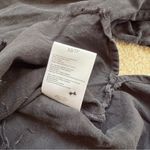 ANINE BING  Faded Black Distressed Tencel Button-Down Shirt Womens XS Photo 5