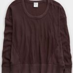 Aerie Brown Waffle T Shirt Photo 2