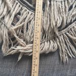 Lauren RL Alpaca Wool Hooded Faux Fur Poncho Sweater Fringe Gray Size undefined Photo 14