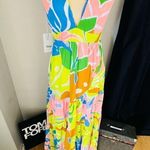 Maaji Selvatik Marea Knit Cover-Up Maxi Dress, Yellow/Blue Size Large 10/12, NWT Photo 11