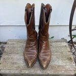 Justin Boots VTG 1960s  Brown Cowgirl Stovepipe Stitched Edge L4023 Size 6 1/2B Photo 1