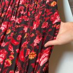 Terra & Sky  Womens 14W Black Floral Midi Dress Dark Romantic Cottage Whimsigoth Photo 5