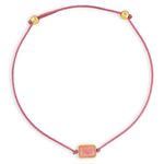 Gorjana Power Gemstone Octagon Rhodochrosite Bracelet 18k Gold Plated Pink Peace Photo 2
