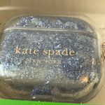 Kate Spade : Blue Glitter AirPods Case- Gen 3- Gold Tone Photo 14