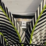 Julie Brown  Black and Green  Silk Pattern Chiffon Spaghetti Strap Dress Women's Photo 1